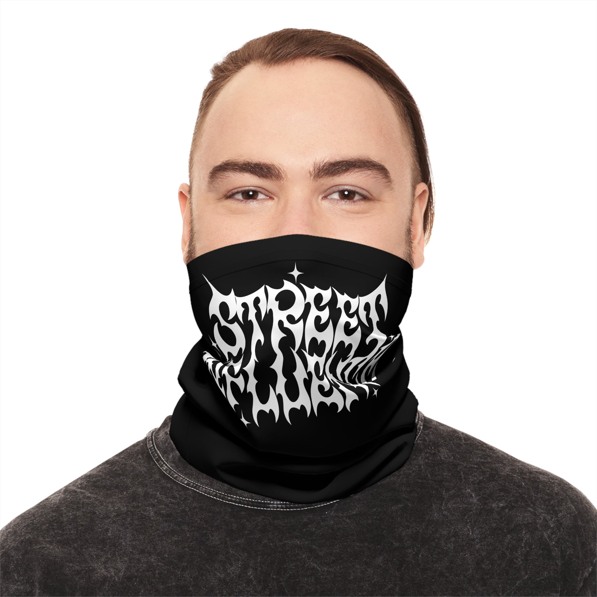 Embroidered Lightweight Neck Gaiter with 'Speed Insistence' Design