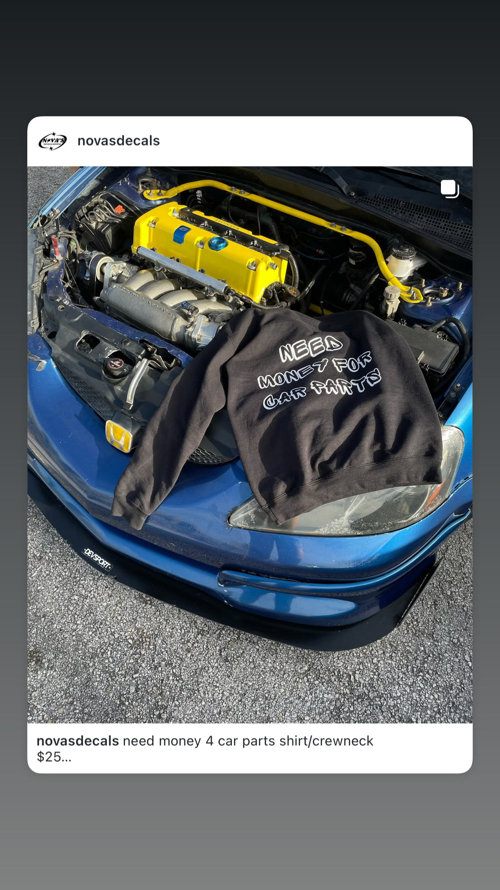 Need money for car parts